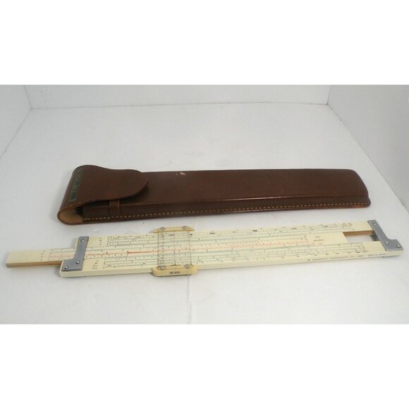 Vintage 1961 Scientific Instruments Co. Slide Rule W/ Leather Case Made In Japan - Picture 1 of 7